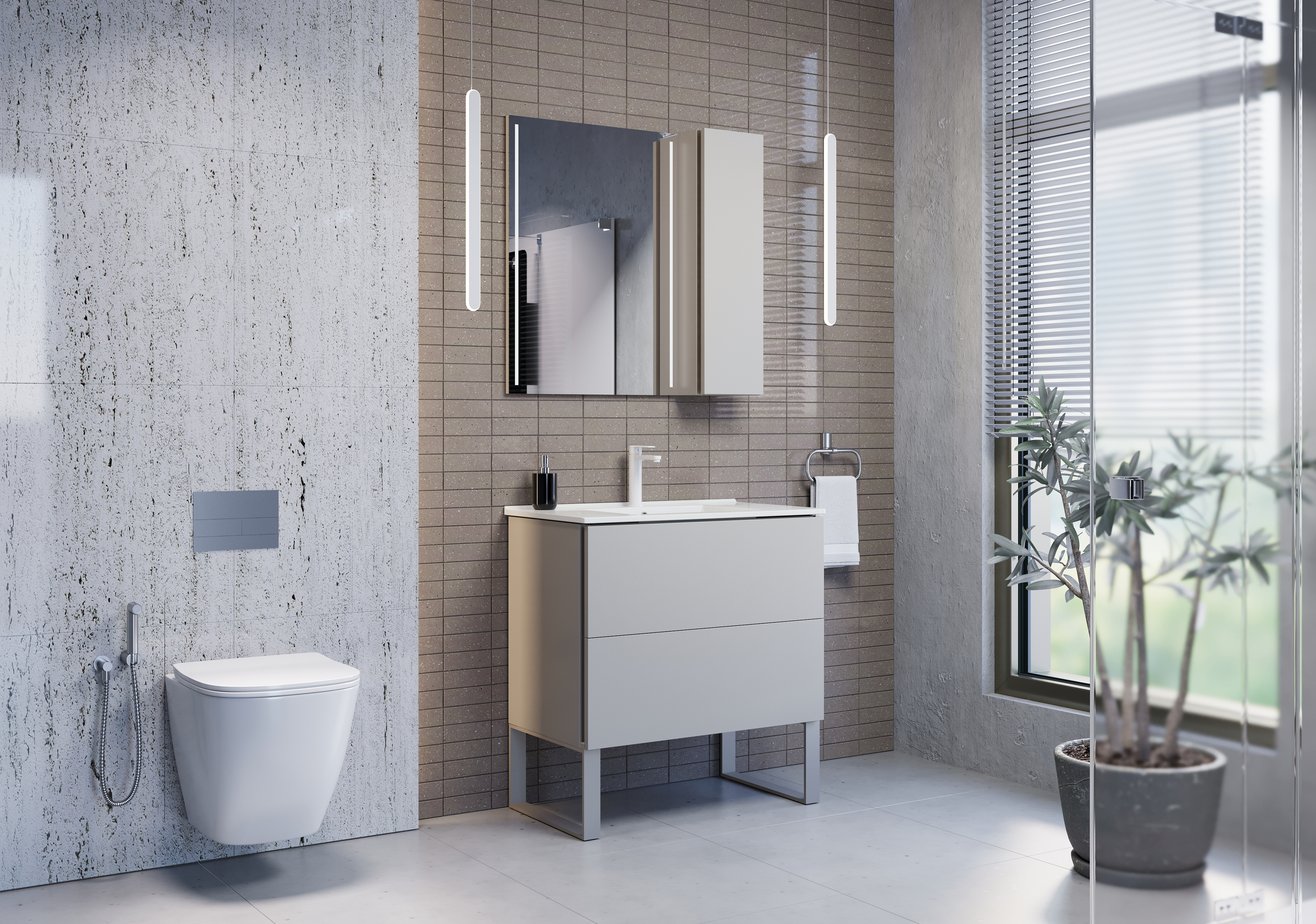 Идеальное решение для просторных ванных комнат