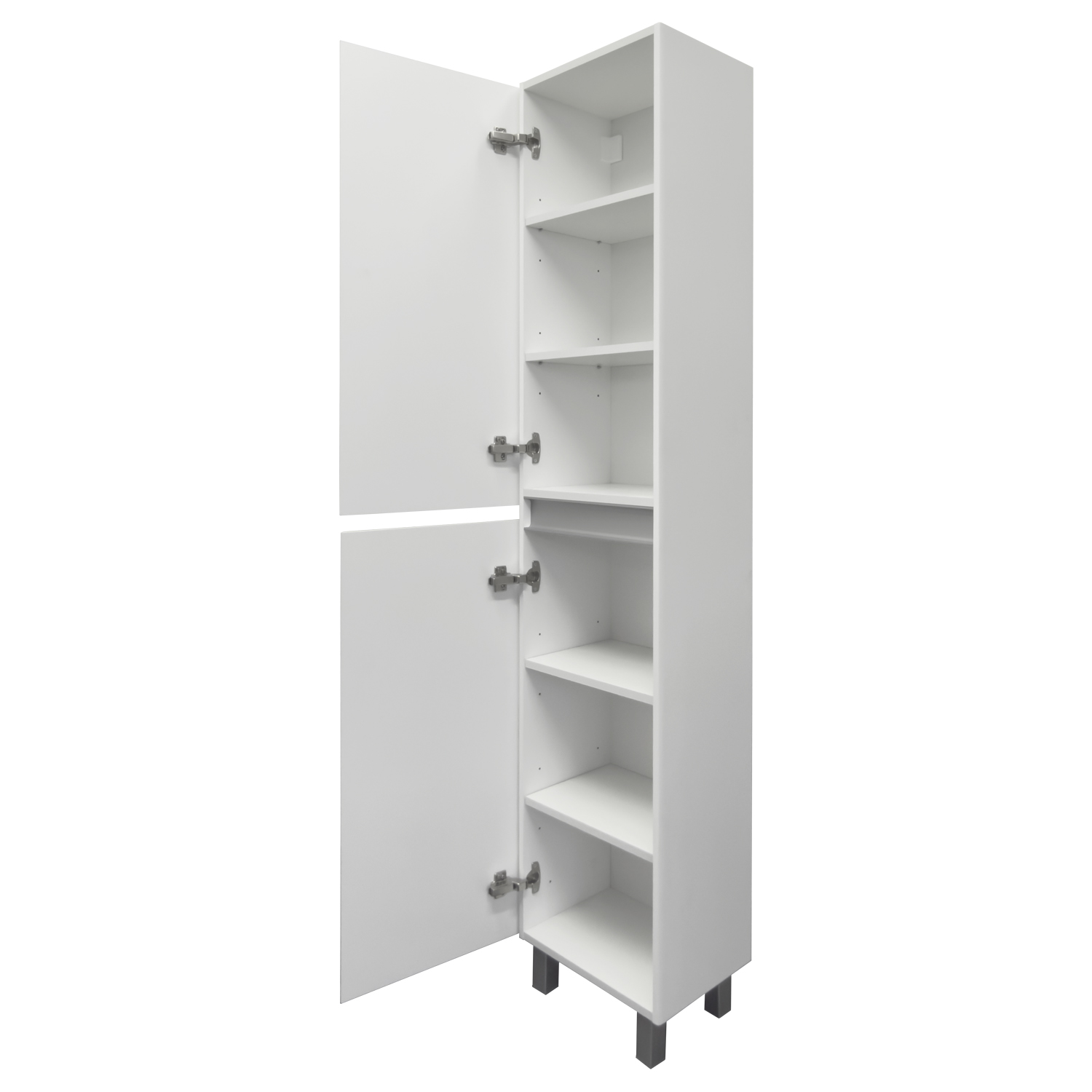 Напольная шкаф-колонна для ванной комнаты Comforty Валдай-40Н белая матовая