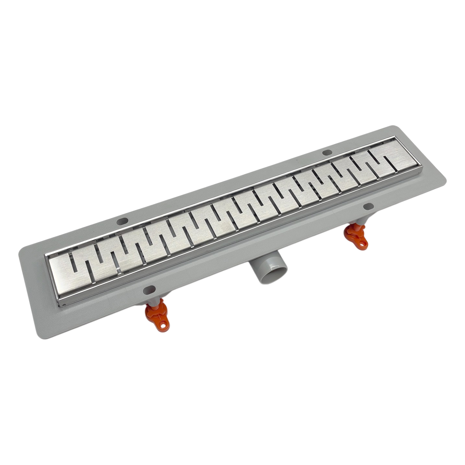 Желоб водоотводящий пластиковый 500мм с решеткой хром матовый CF6T1750