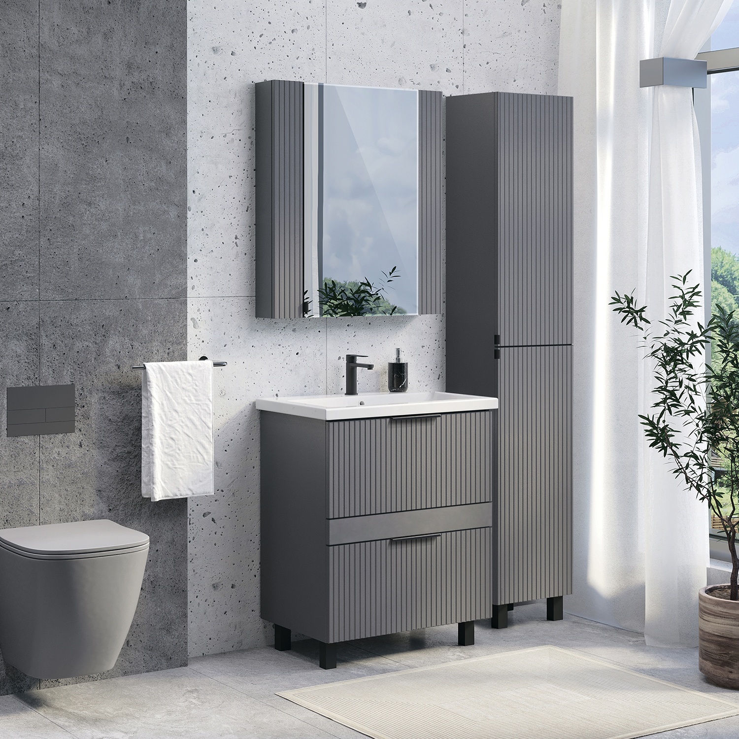 Коллекция мебели для ванной комнаты Лима