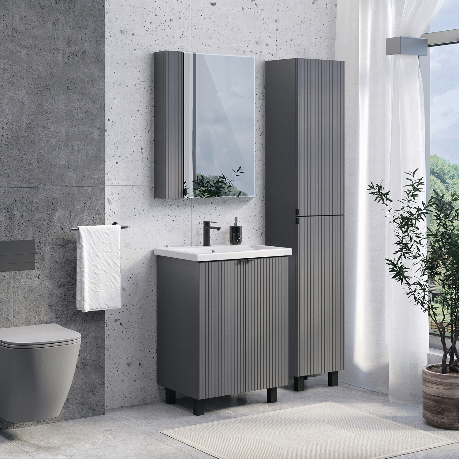 Коллекция мебели для ванной комнаты Лима