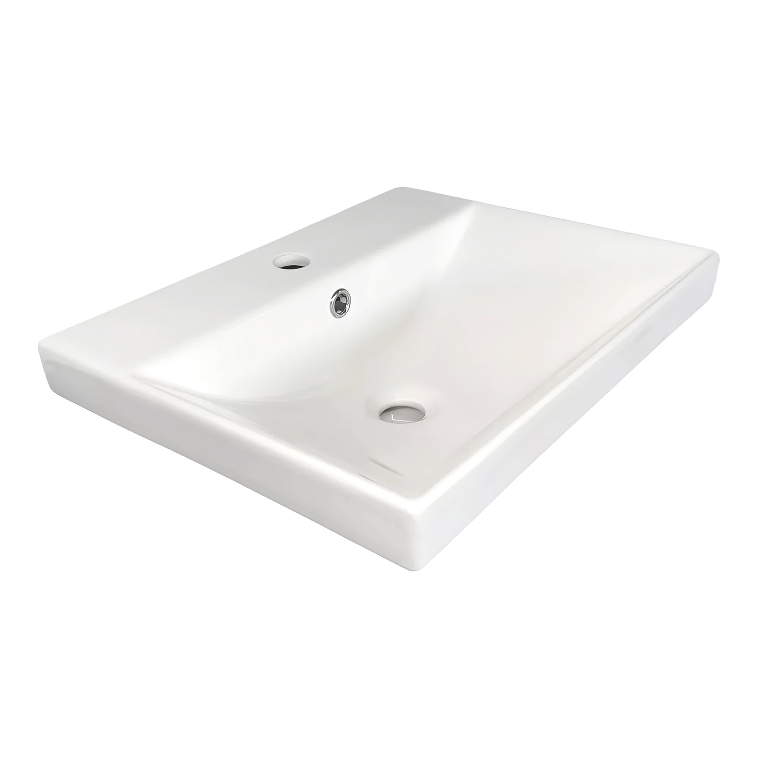 Тумба-умывальник Comforty Селенга-50 цвет дуб тёмно-коричневый с раковиной CF19696BX-50