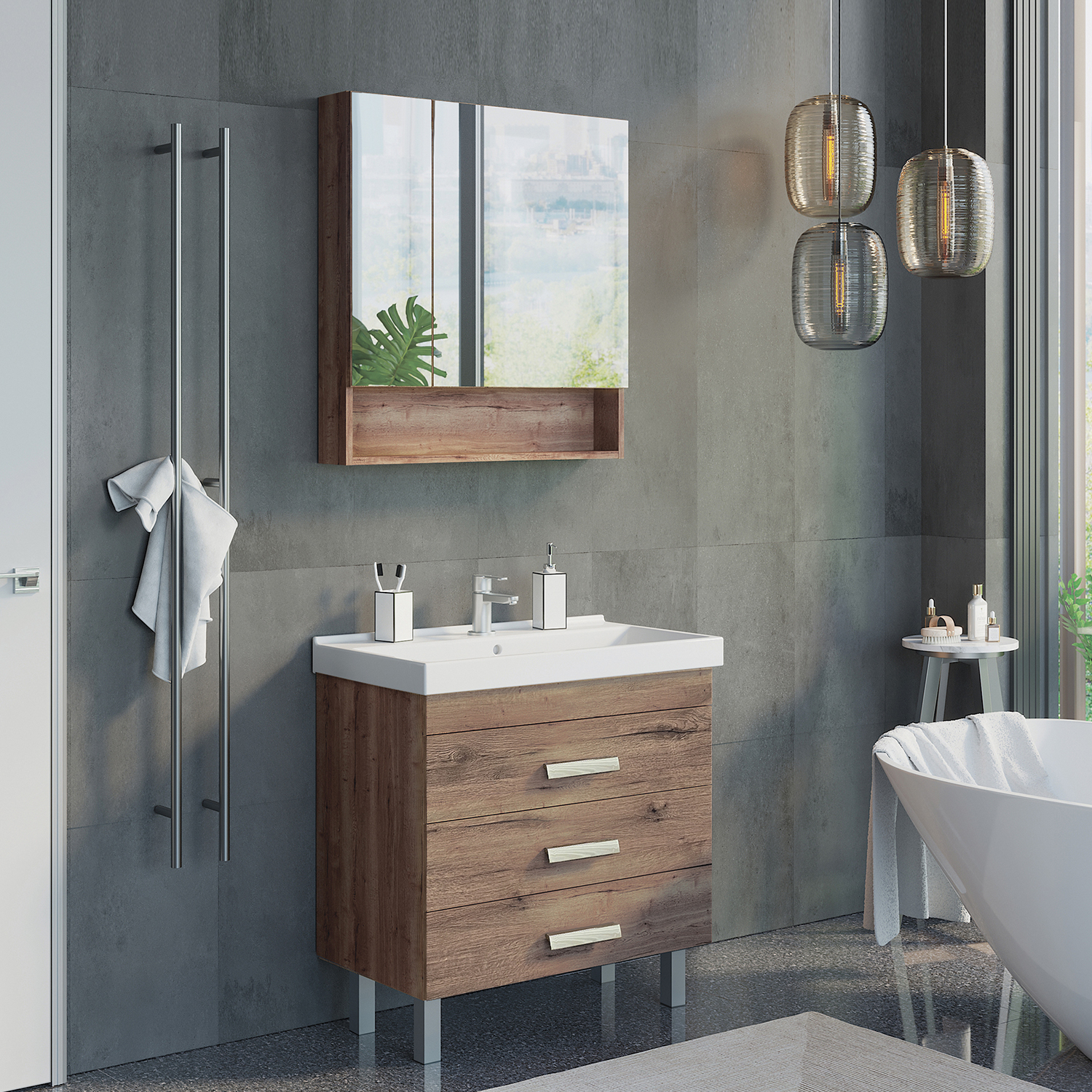 Коллекция мебели для ванной комнаты Никосия