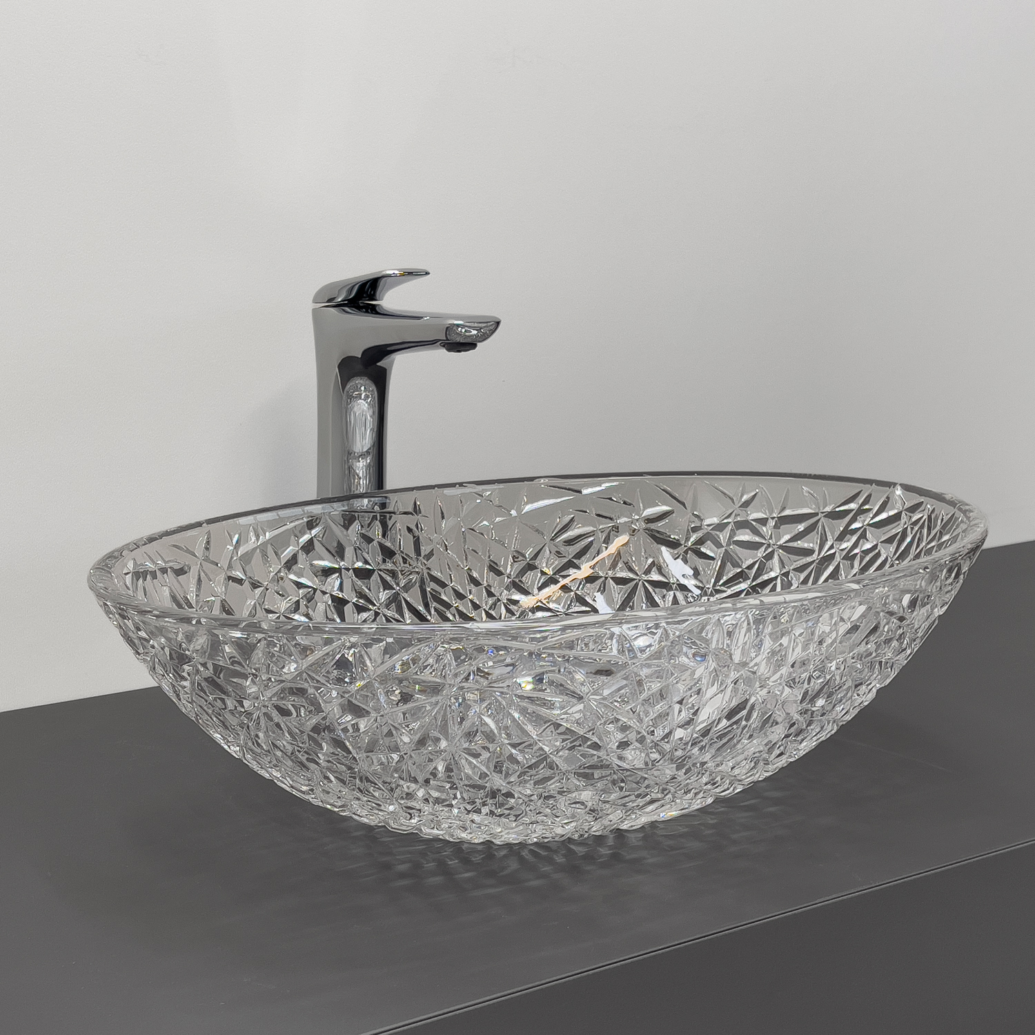 Раковина COMFORTY CF28001 стеклянная прозрачное стекло