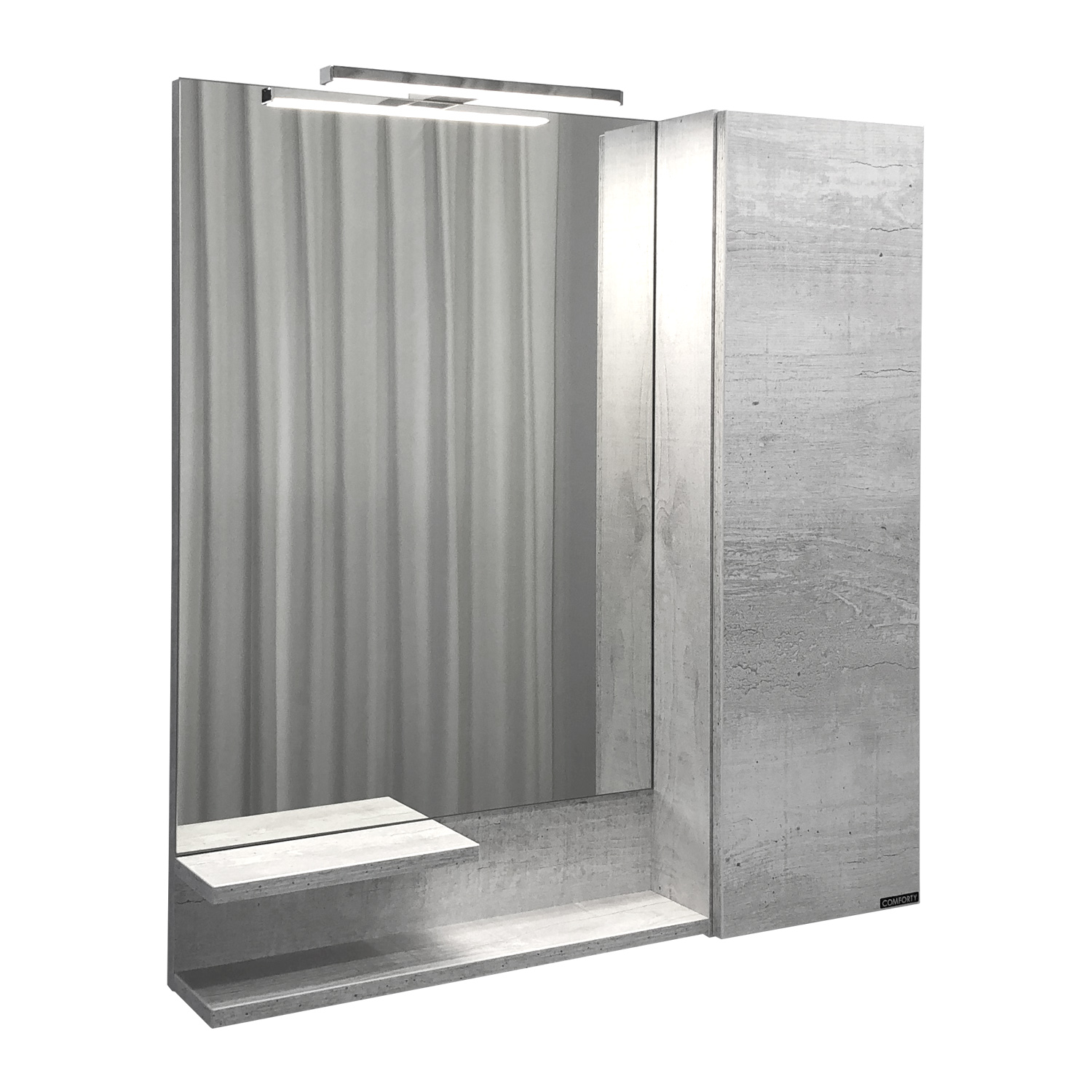 Comforty. Зеркало-шкаф "Верона-75" дуб белый