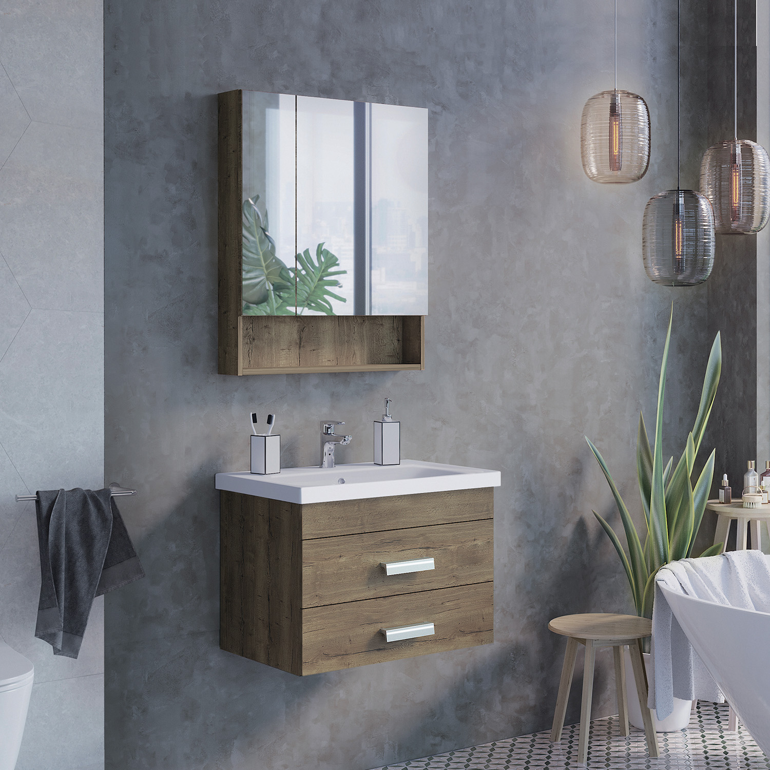 Коллекция мебели для ванной комнаты Никосия