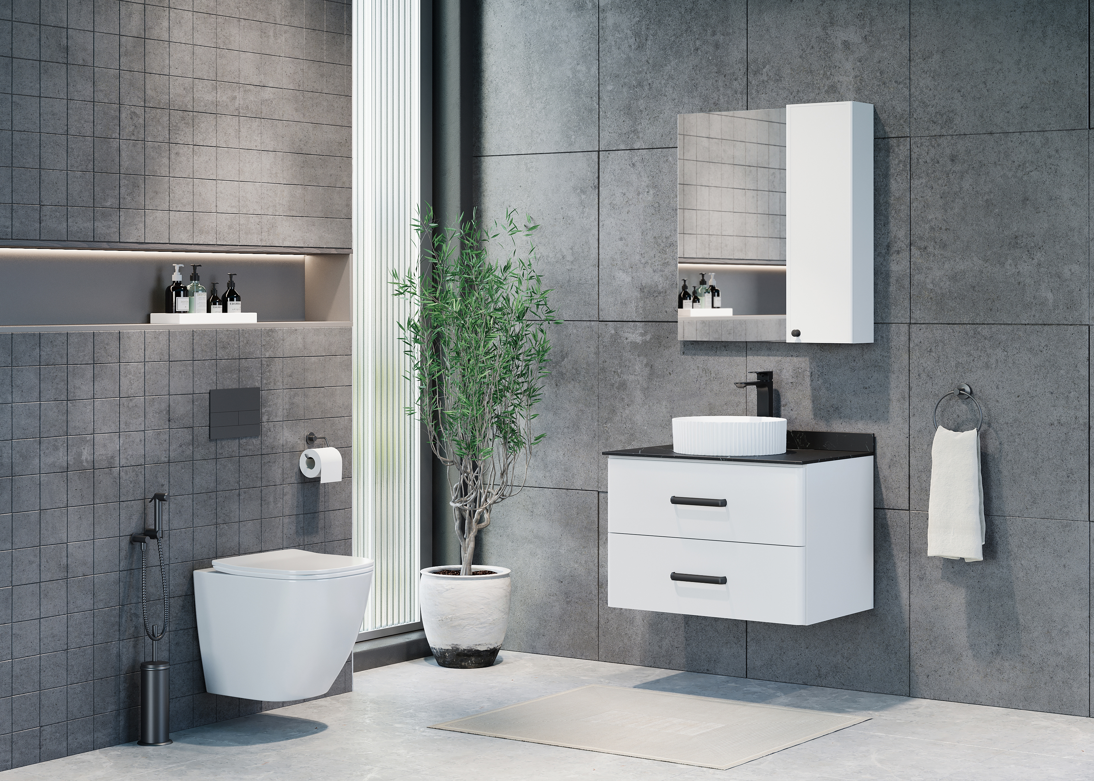 Идеальное решение для просторных ванных комнат