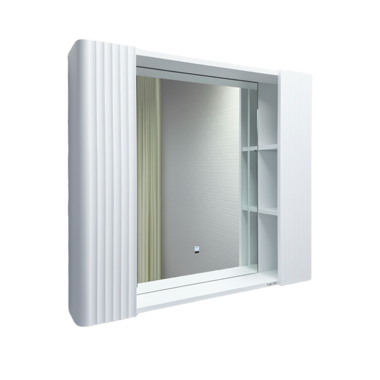 Зеркало-шкаф Comforty Ангара-90 белое, со светодиодной подсветкой и антизапотеванием