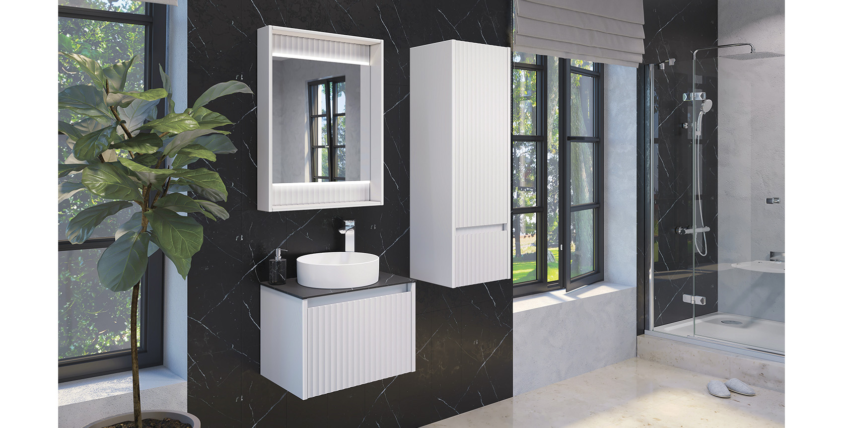 Коллекция мебели для ванной комнаты Марсель