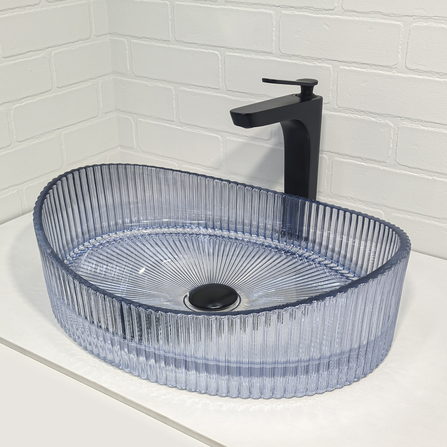 Раковина COMFORTY CF22405 стеклянная небесно-голубой