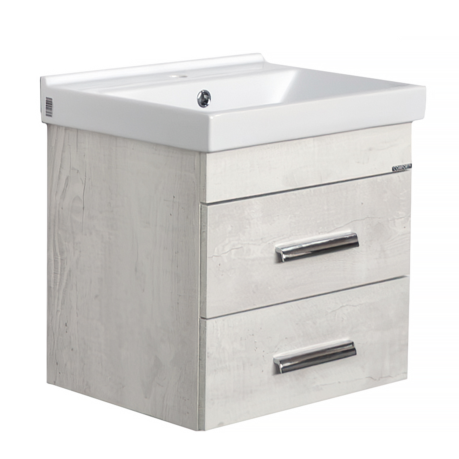 Тумба-умывальник Comforty Никосия 50П дуб белый с раковиной Фест 50