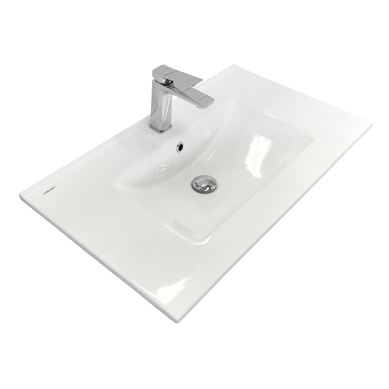 Тумба-умывальник для ванной Comforty Мадрид-80 белый матовый с раковиной Comforty 80E