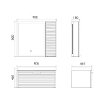 Мебель для ванных комнат 80 - 90 см 