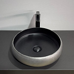 Накладная круглая раковина-чаша 41.5 см Comforty 78653 серебро/черный
